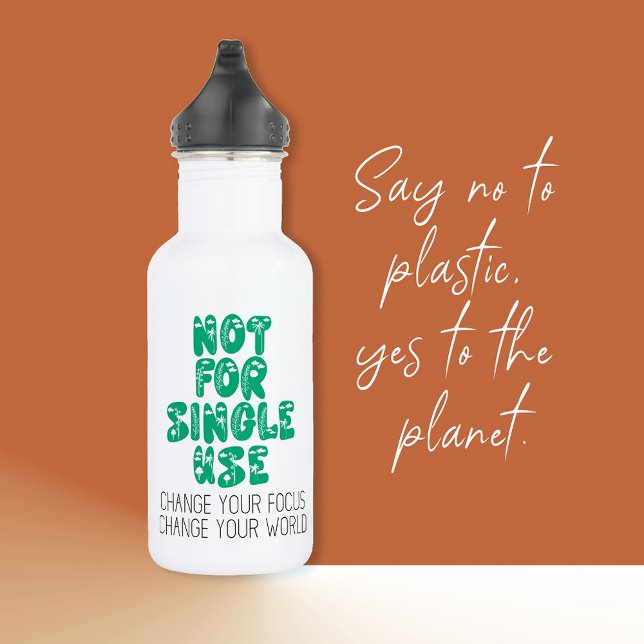 🌍 Não Para Uso No Solteiro | Garrafa de água eco- (Cute Water Bottle - Say no to plastic, yes to the planet. 🌍 Not For Single Use | Eco-Inspired Water)