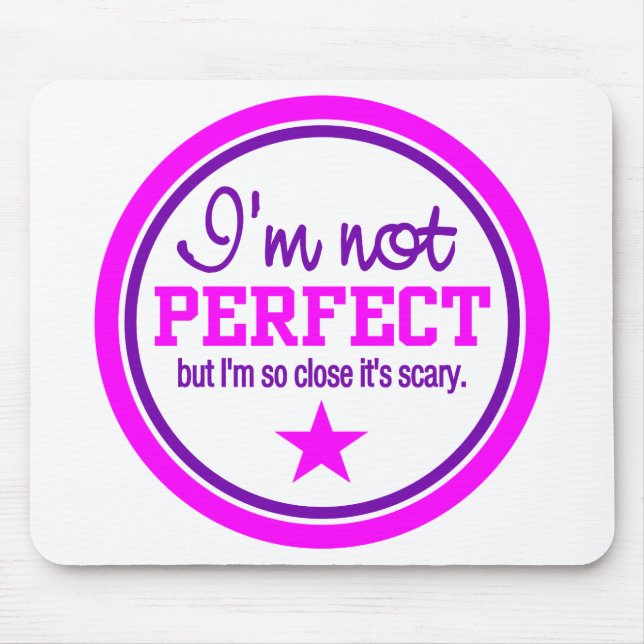 NÃO PERFEITO Mousepad - rosa / roxo (Frente)