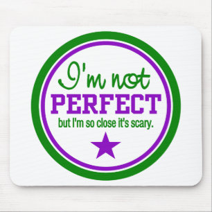 NÃO PERFEITO Mousepad - verde / roxo