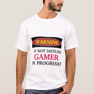 NÃO PERTURBE, t-shirt EM ANDAMENTO do Gamer