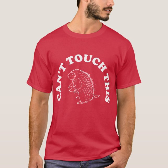 Não pode tocar neste t-shirt do porco- (Frente)