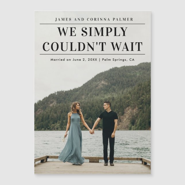 Não Podíamos Esperar O Anúncio De Casamento Fotogr (Frente)