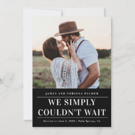 Não podíamos esperar o anúncio do casamento