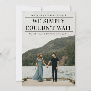 Não podíamos esperar o anúncio do casamento