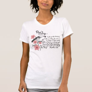 Não preocupe o t-shirt do pardal de Jesus