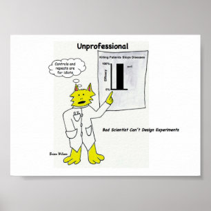 Não profissional: Poster mau do cientista