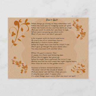 Não Sair do poema - cartão postal