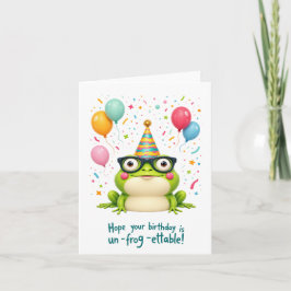 "Não-sapo!" Cartão de aniversário de Sapo bonito