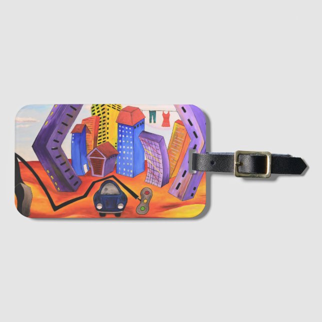 Não se esqueça da etiqueta de bagagem (Frente Horizontal)