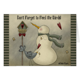 Não se esqueça de alimentar os pássaros! Cartão de