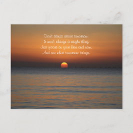 Não se estresse sobre o cartão postal motivacional