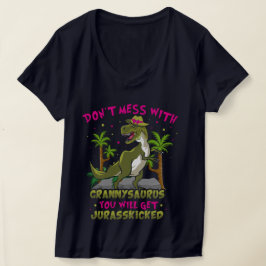 Não se meta com a camiseta Grannysaurus V-Neck