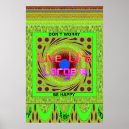 Não se preocupe seja Impressão de arte feliz