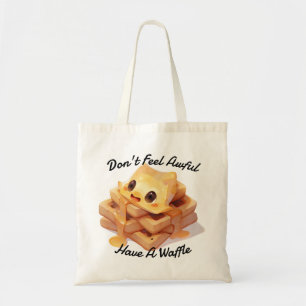 Não se sinta mal, tenha uma bolsa de waffle Tote
