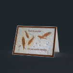 "Não seja" cartão de aniversário Petrified<br><div class="desc">Estes peixes fósseis pequenos são o Knightia,  o fóssil do estado de Wyoming. Viveram 50 milhão anos há e são encontrados na formação do Green River de Wyoming.</div>