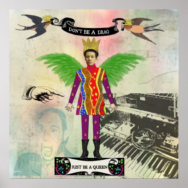 Não seja um Drag, seja apenas um Poster da Rainha (Frente)