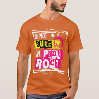 Não sou fofo sou camiseta de rock punk para roquei