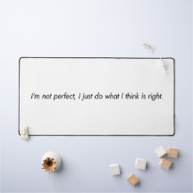 Não sou o tapete perfeito