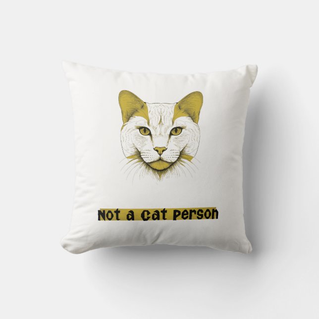 Não sou uma Pessoa de Gato – Almofada de Lançar c (Frente)