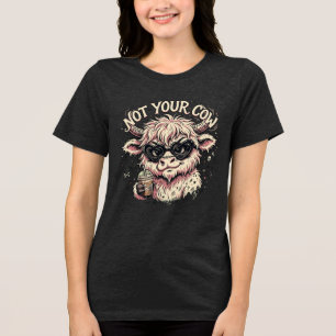 Não Sua Vaca - Camiseta Sassy Highland Cow