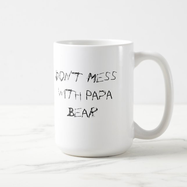 Não suje com a caneca do urso da papá (Direita)