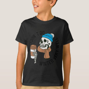 Não Suporto Bem o Inverno Camiseta Divertida de Ca