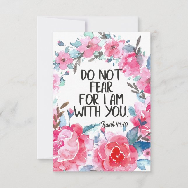 Não temo que esteja contigo a citar o verso Bíblia (Frente)