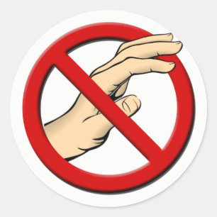 Não toque no adesivo redondo