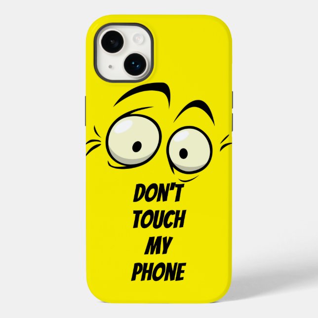 Não Toque no Phone Yellow iPad Case & Skin (Verso)