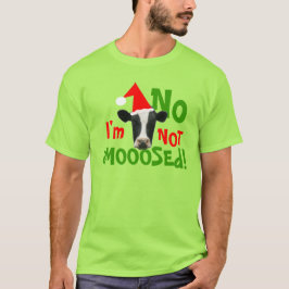 Não um t-shirt engraçado da vaca do Natal dos