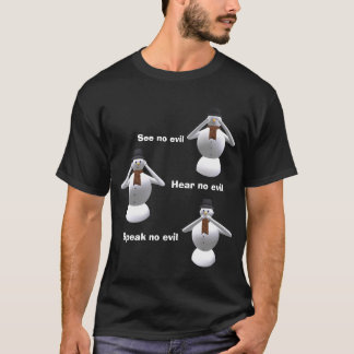 Não veja, ouça, fale nenhuma camisa má do Natal T