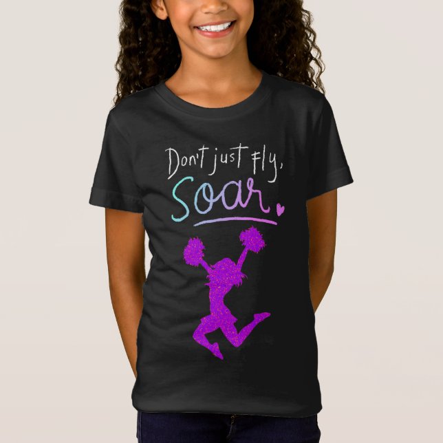 Não voe, Soar! Girls Cheerhead T-Shirt (Frente)