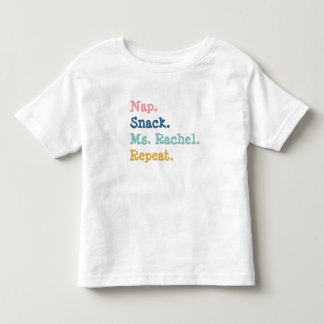 Nap Snack Sra. Rachel Repete Camisa para Crianças