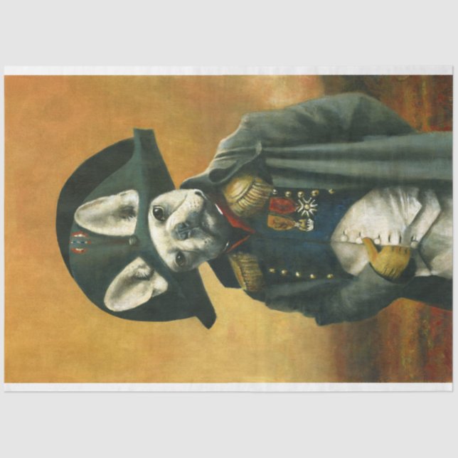 Napoleão - Papel Tecido para Bulldog Francês (Frente )