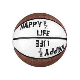 Nappy Life Mini Basball com logotipo preto.