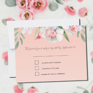 Narciso Branco no menu e no RSVP Rosa Apricot