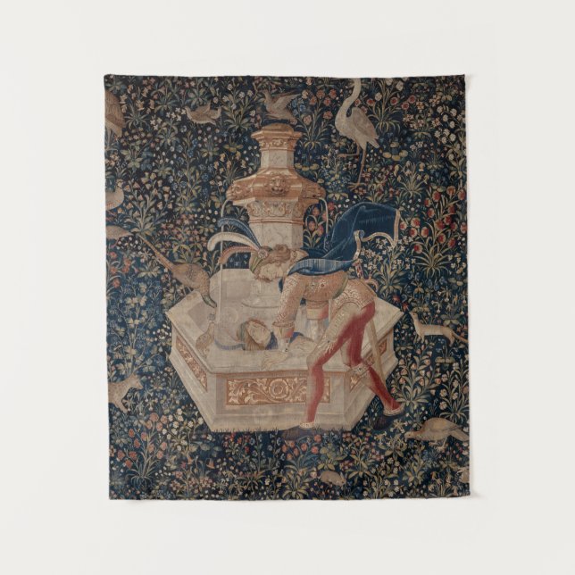 Narciso no Poço, Tapeçaria Medieval (Frente)