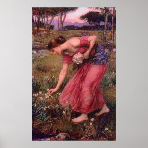 Narciso Picking Flowers Poster
