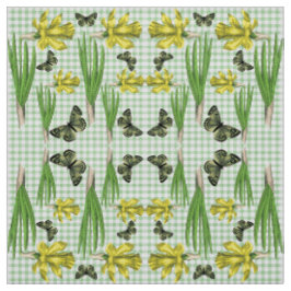 Narcisos em Tecido de Primavera