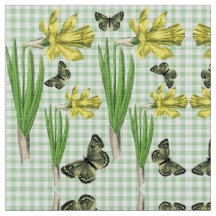 Narcisos em Tecido de Primavera
