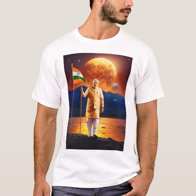 Narendra Modi - Camiseta Amanhã da Índia" (Frente)