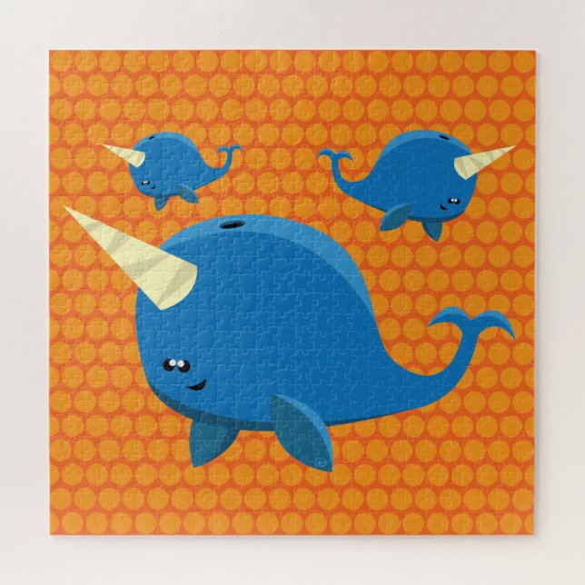 Narwhal de flutuação - quebra-cabeça (Horizontal)