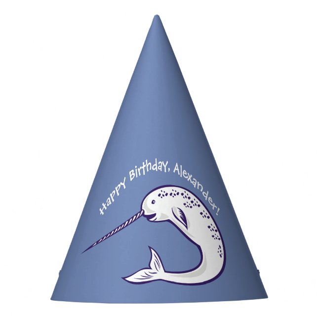 Narwhal personalizou chapéus da festa de (Frente)