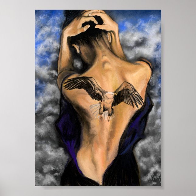 Nas Alturas - Mulher - Poster - Pintura (Frente)