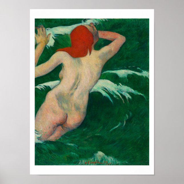 "NAS ONDAS" 1889 PAUL GAUGUIN POSTER (Frente)