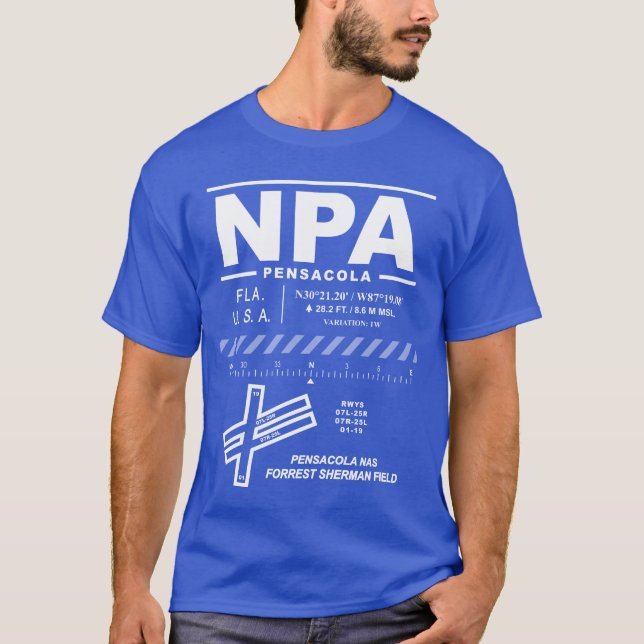 NAS Pensacola / Forrest Sherman Field NPA T-Shirt (Frente)