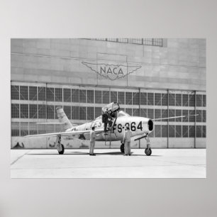 NASA: República F84-F no Poster Moffett Field