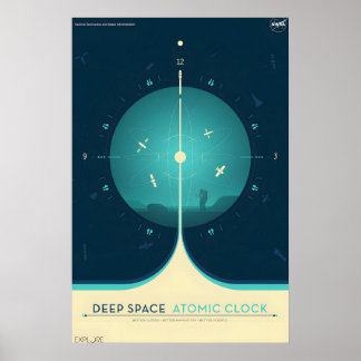 NASA Retro Style Travel Poster - Deep Space Atomic