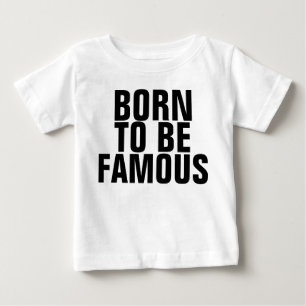 NASCER A SER t-shirt FAMOSOS da criança do bebê,