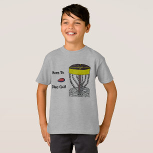 Nascer ao t-shirt da juventude do golfe do disco
